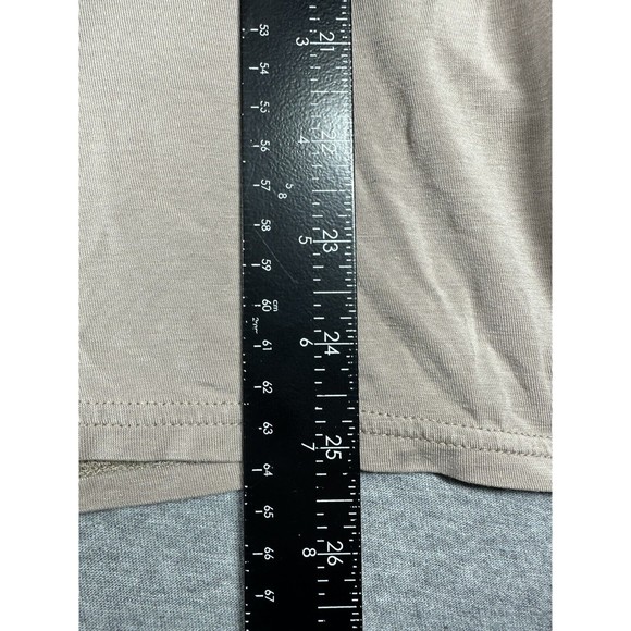 Garnet Hill Tan Top T- Shirt Knit Flowy Medium Tencel - Picture 4 of 7